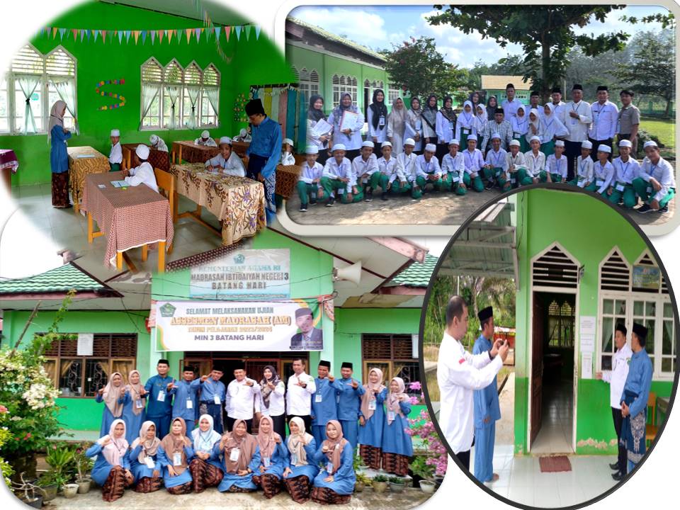 KUNJUNGAN KEPALA KANTOR KEMENTERIAN AGAMA LANGSUNG IKUT MENYAKSIKAN KEGIATAN ASESEMEN MADRASAH (AM)  DI MIN 3 BATANG HARI BERJALAN DENGAN SUKSES  
